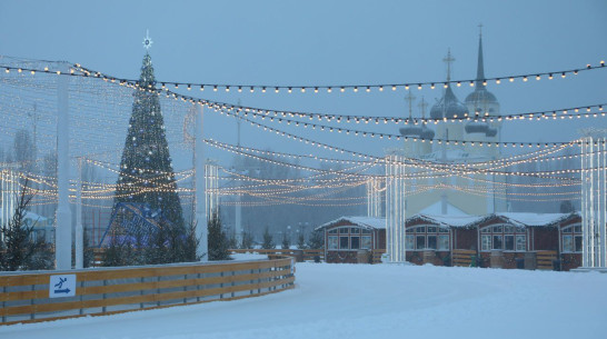 В Воронеже каток на Адмиралтейской площади закрыли из-за снега с дождем