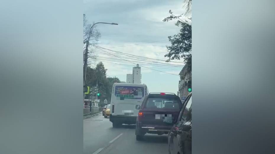 В Воронеже водителя маршрутки оштрафовали за выезд на встречку