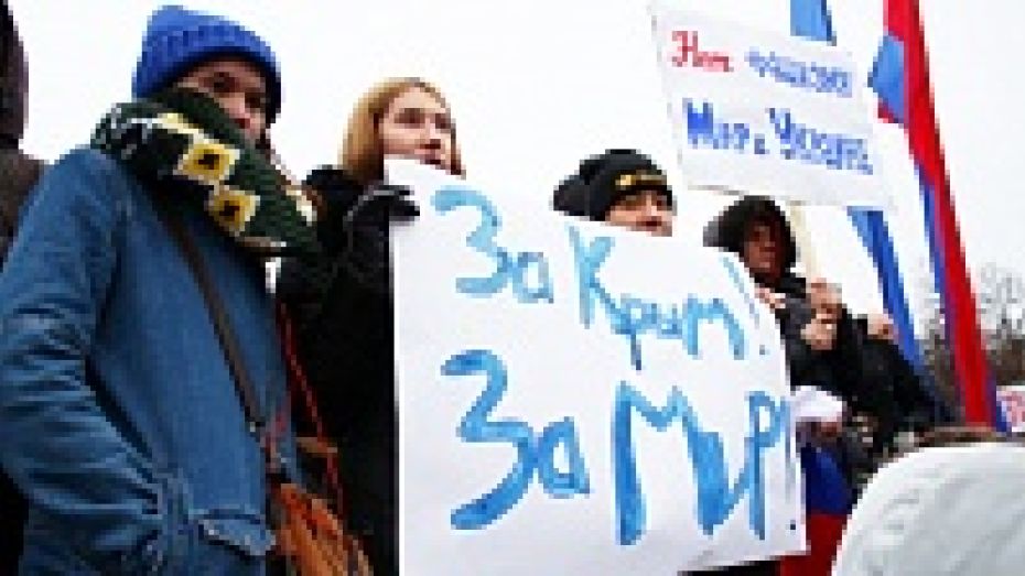 Полиция: в митинге в поддержку народа Украины приняли участие 8 тыс воронежцев