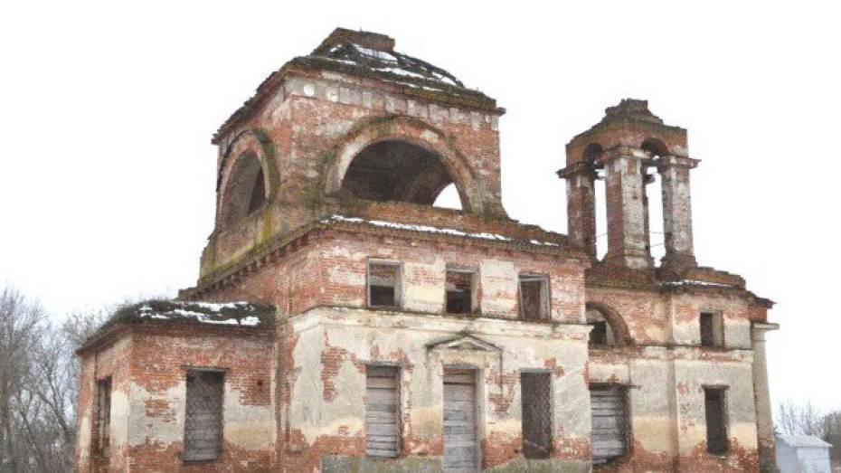 Под Воронежем отреставрируют двухсотлетнюю церковь Богоявления в селе Пекшево