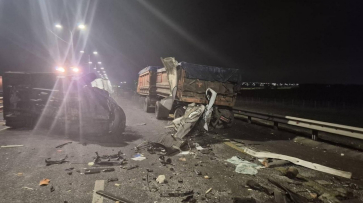 В Воронежской области микроавтобус врезался в КамАЗ: скончалась женщина