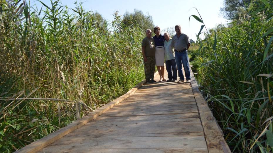 В павловском селе Воронцовка активисты построили 25-метровый мост