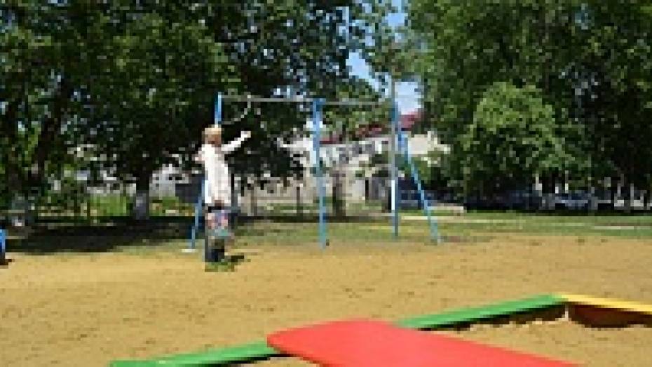 В парке Нижнедевицка подростки испортили детские качели 