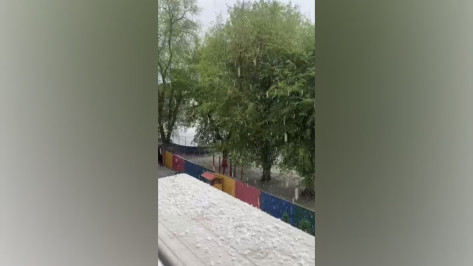 Град пошел в Воронеже днем 27 апреля: видео