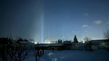 В небе над Воронежской областью вновь заметили световые столбы