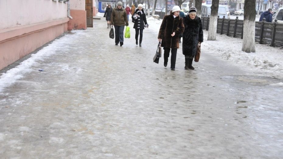 В Воронежской области за 2 недели из-за гололеда пострадали 2504 человека
