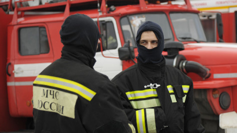 Пожар в доме на улице Керамической сняли на видео в Воронеже