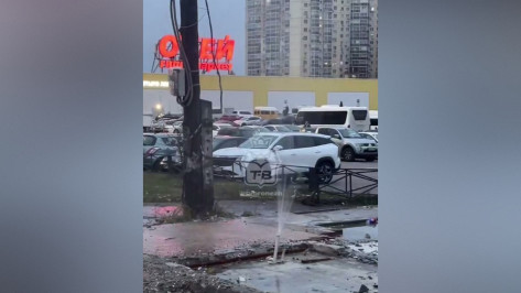 В Воронеже в Коминтерновском районе самовольно образовался «фонтан»