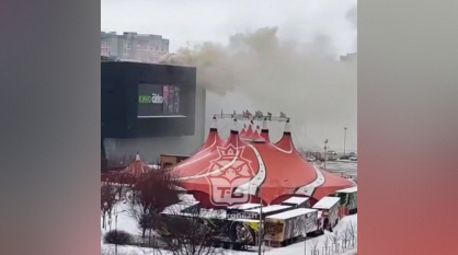 В Воронеже локализовали пожар в ТРК «Арена»: видео
