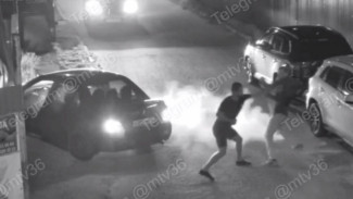 Курьезный 5-метровый «угон» машины во время драки попал на видео в Воронеже