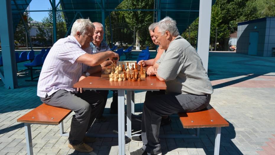 В россошанском парке установили 2 шахматных стола