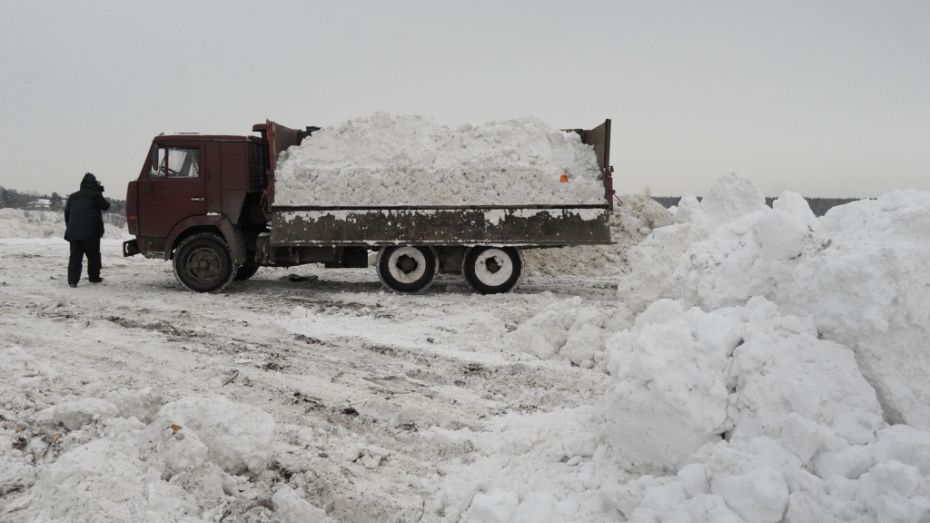 В 3 районах Воронежа нашли незаконные свалки снега