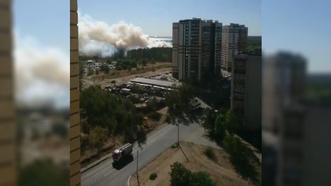За больницей на левом берегу Воронежа начался пожар