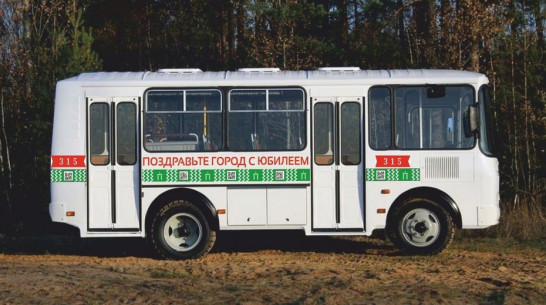 В Павловске на автобусах появились надписи с призывом поздравить город с 315-летием