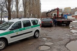 BMW 740 арестовали в Воронеже за долги и неоплаченные штрафы владельца авто