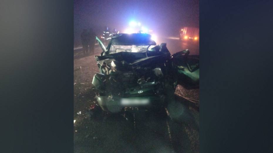 В Воронежской области водитель легковушки врезался в фуру и погиб