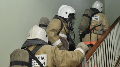 В Воронеже спасатели на пожаре спасли пятерых жильцов пятиэтажки