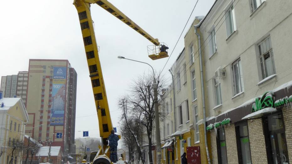 В Воронеже за день очистят от наледи крыши 86 домов
