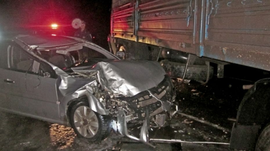 В Воронежской области водитель иномарки разбился в ДТП с грузовиком 