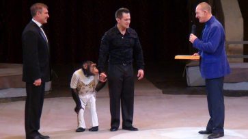 В Воронеже олимпийский чемпион Дмитрий Саутин наградил шимпанзе-акробатку