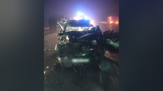 В Воронежской области водитель легковушки врезался в фуру и погиб