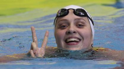 Воронежская пловчиха Дарья Клепикова завоевала две золотые медали в первый день турнира в Минске