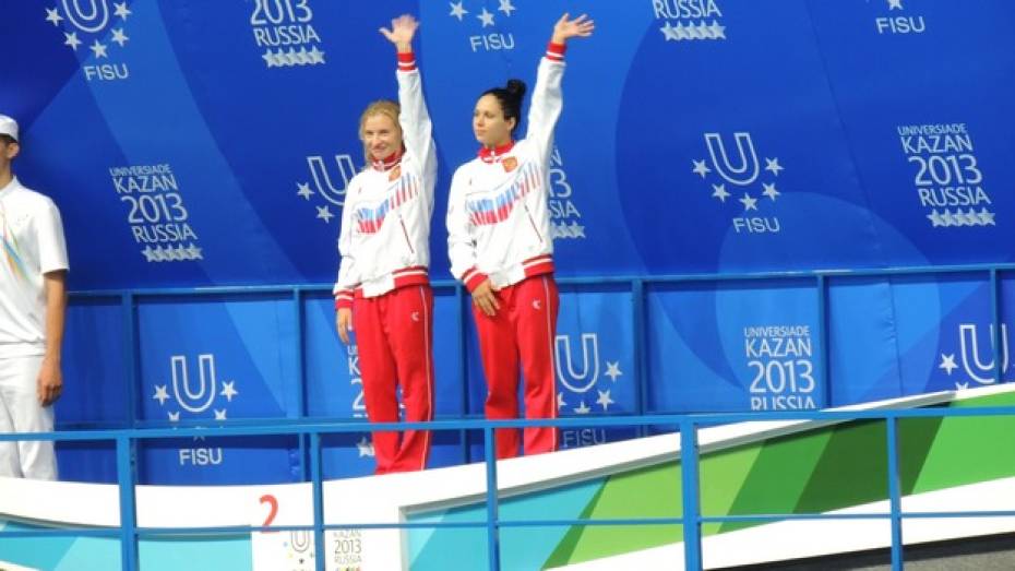 Российские спортсменки Наталья Гончарова и Юлия Колтунова выиграли «серебро» в синхронных прыжках с 10-метровой вышки на Универсиаде в Казани