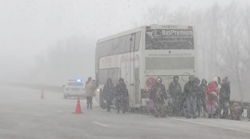 Автобус с 65 пассажирами сломался в непогоду на воронежской трассе