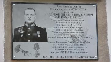 Мемориальную доску погибшему в СВО летчику открыли в острогожской Петропавловке