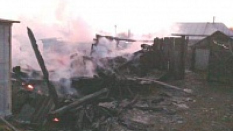 На проспекте Труда в Воронеже сгорели гаражи