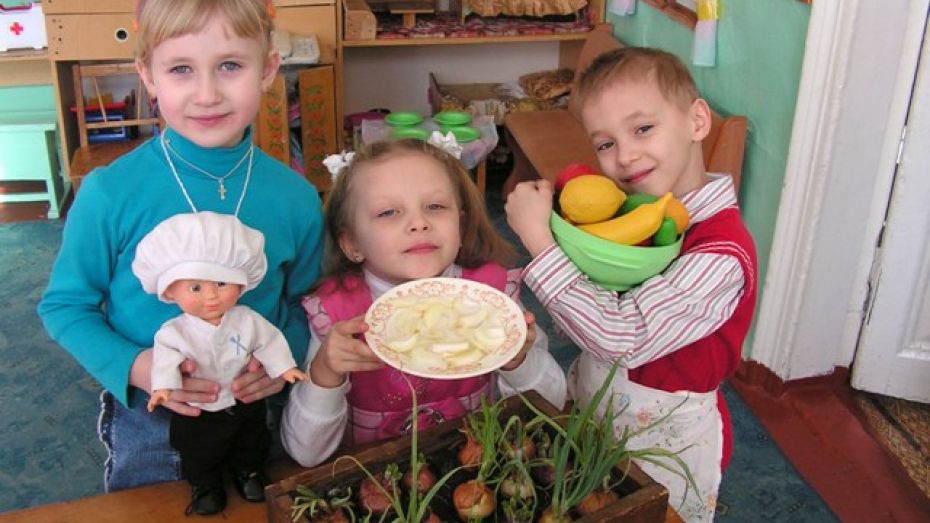 В бутурлиновских детских садах выращивают лук и чеснок