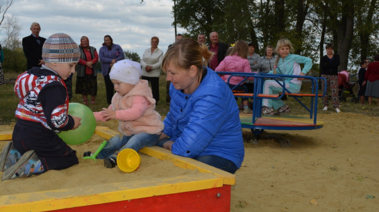 В нижнедевицком селе Синие Липяги открыли  детскую площадку