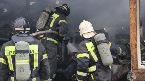 Воронежцам показали кадры сгоревшего склада на улице Новосибирской