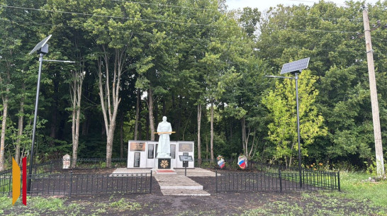 В верхнехавском селе Перовка активисты отремонтировали памятник землякам-фронтовикам