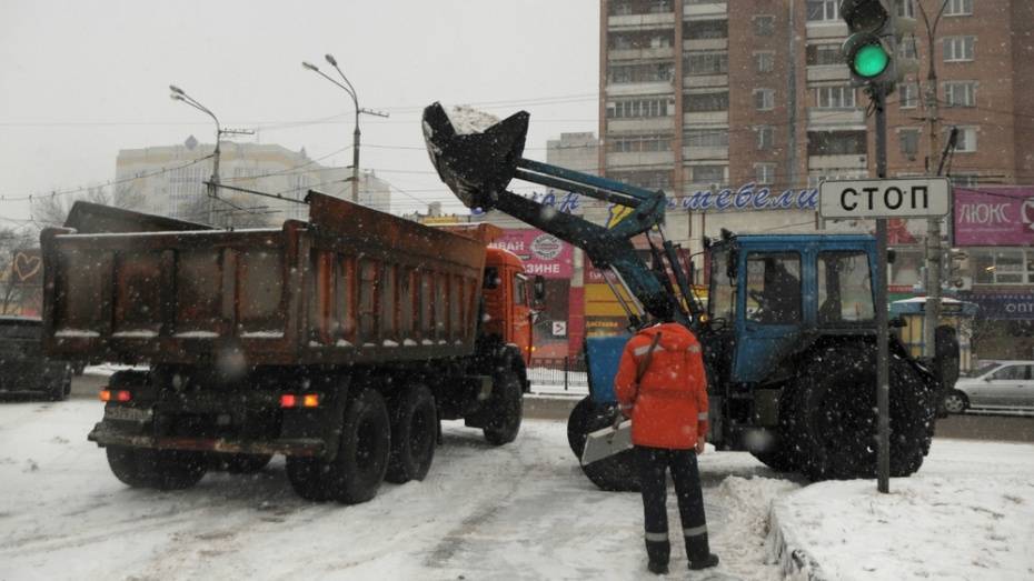 Коммунальщики за ночь вывезли с улиц Воронежа более 440 самосвалов снега 