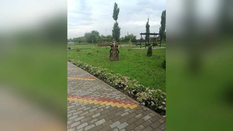 В сквере лискинского села Почепское установили арт-объекты