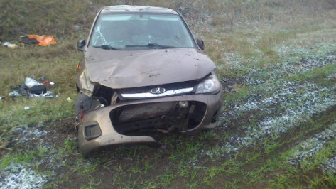 В Воронежской области в перевернувшемся авто пострадали автоледи и ее 13-летний сын