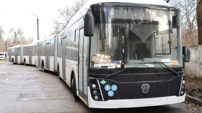 В Воронеж прибыли первые автобусы-гармошки