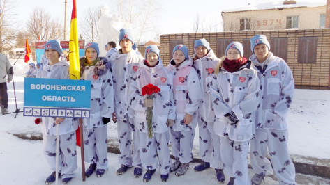 Семилукские юнармейцы поучаствовали во всероссийском лыжном переходе «Дорогами предков»