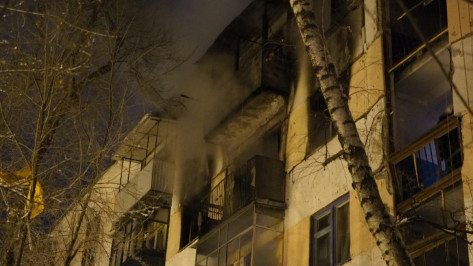 На пожаре в воронежской многоэтажке пострадали пять человек