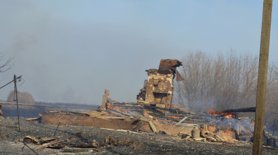 В Терновском районе сгорели 8 нежилых домов и 3 га травы