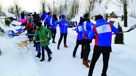В Калачеевском районе впервые прошла патриотическая акция «Снежный десант»