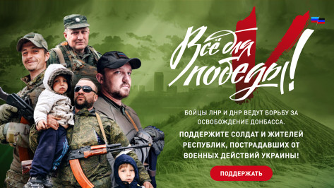 Воронежцев призвали поддержать бойцов и мирных жителей ЛДНР с помощью портала «Все для победы!»