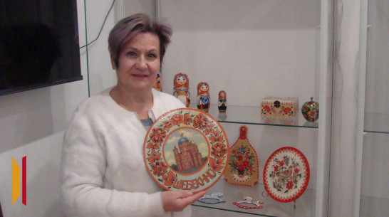 В хохольском музее открылась выставка работ мастериц из белгородского Шебекино