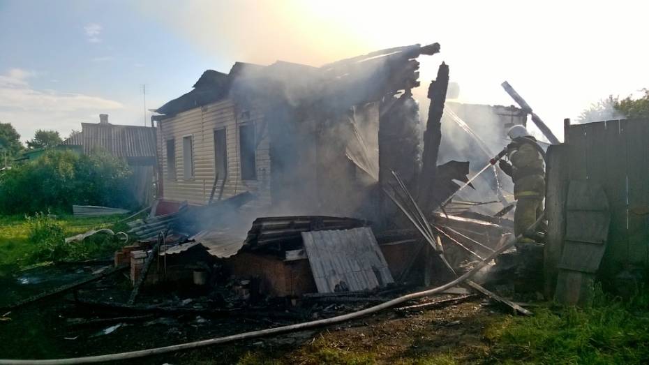Под Воронежем при пожаре в частном доме погибли 3 человека