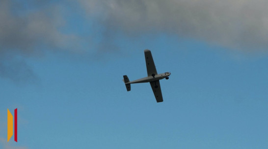 Пролет украинского беспилотника в Воронежской области попал на видео