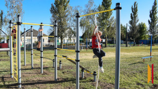 В лискинском селе Дракино активисты благоустроили спортивно-игровую площадку