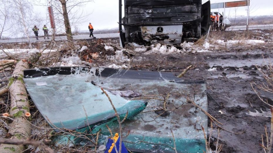 В Воронежской области автобус вылетел в кювет: 12 пассажиров пострадали