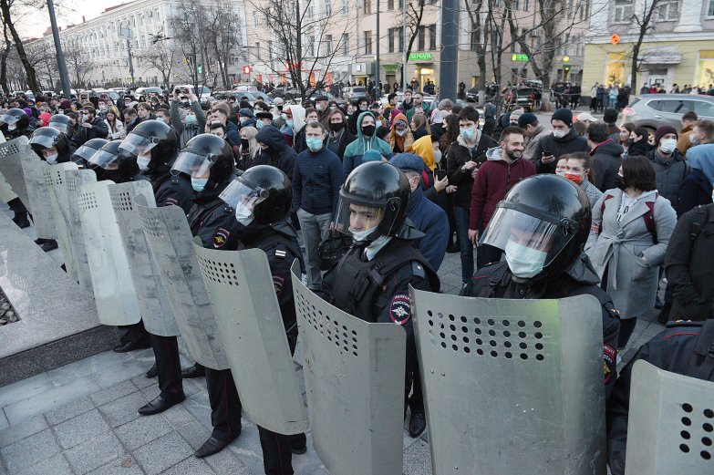 Несанкционированный митинг в Воронеже