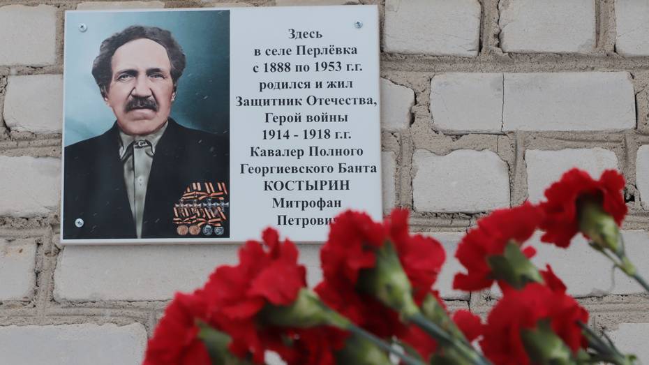 Мемориальную доску земляку – герою Первой мировой войны открыли под Воронежем